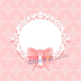 粉色蝴蝶结装饰背景矢量素材